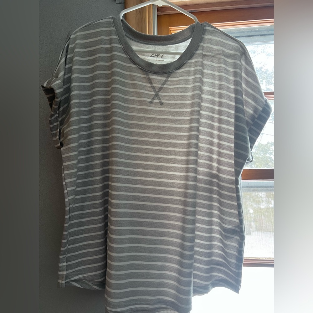 Gray Striped Women's Shirt